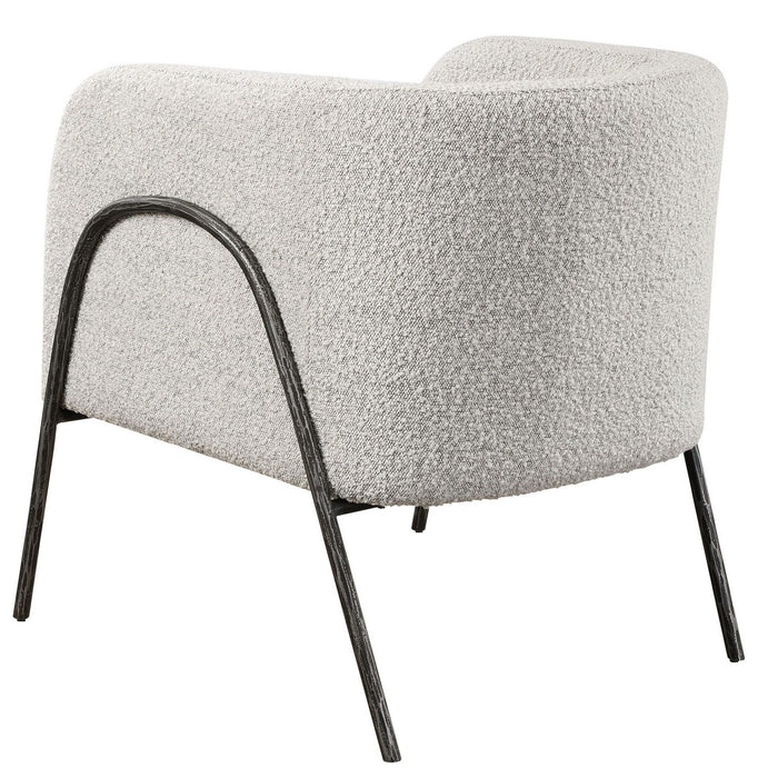 Uttermost 23571 Accent Chair, Aged Black Iron