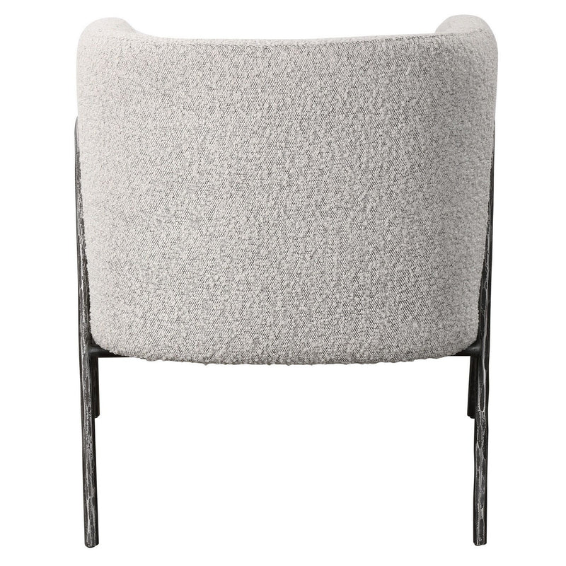Uttermost 23571 Accent Chair, Aged Black Iron
