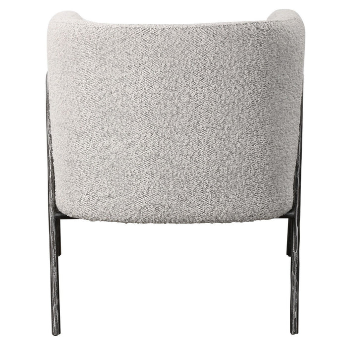 Uttermost 23571 Accent Chair, Aged Black Iron
