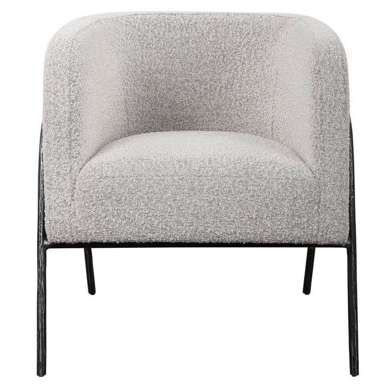 Uttermost 23571 Accent Chair, Aged Black Iron