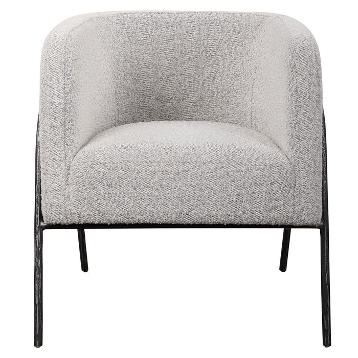 Uttermost 23571 Accent Chair, Aged Black Iron