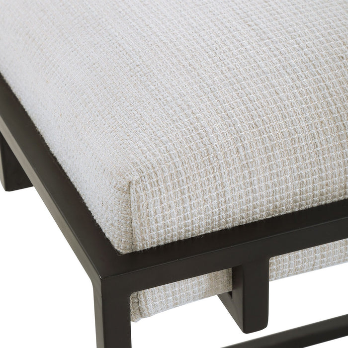 Uttermost 23580 Bench, Matte Black Iron