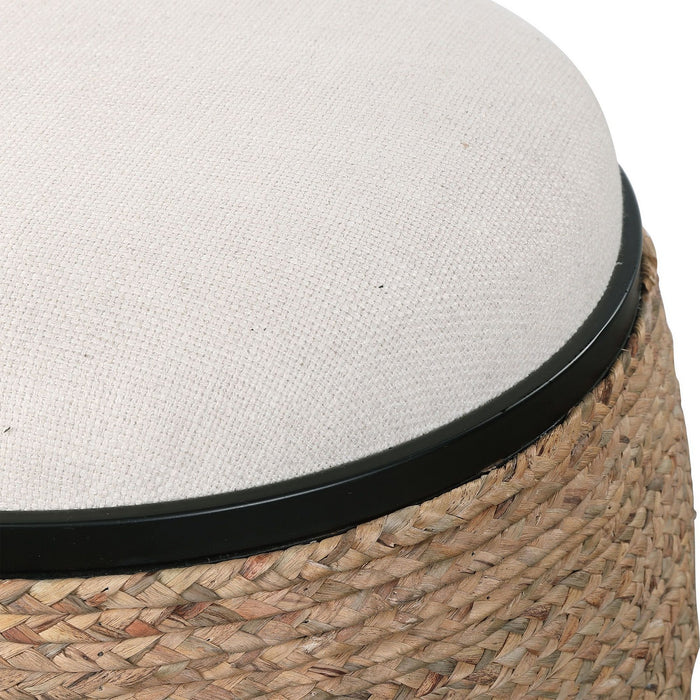 Uttermost 23582 Accent Stool, Matte Black Iron