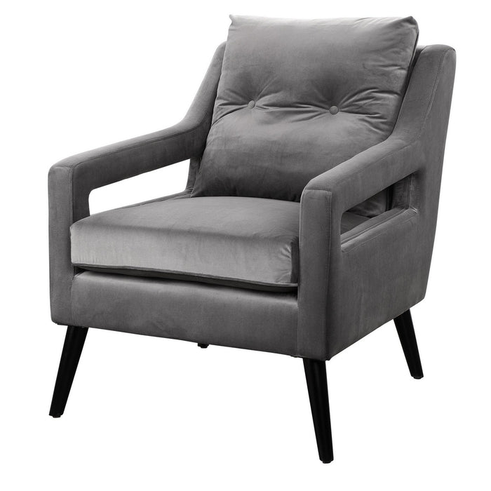 Uttermost 23583 Armchair, Matte Black