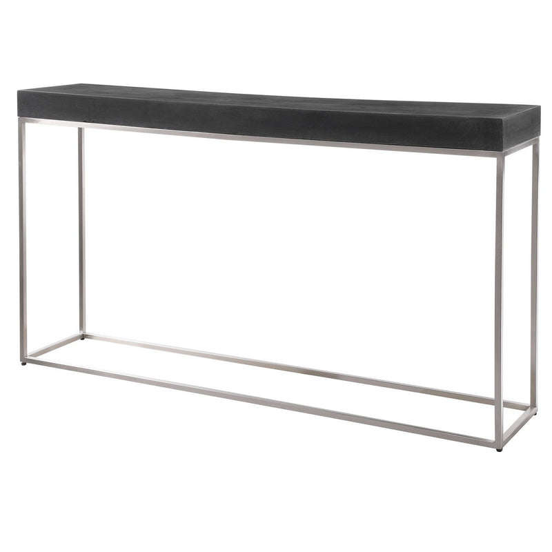 Uttermost 24974 Console Table, Brushed Nickel Stainless Steel