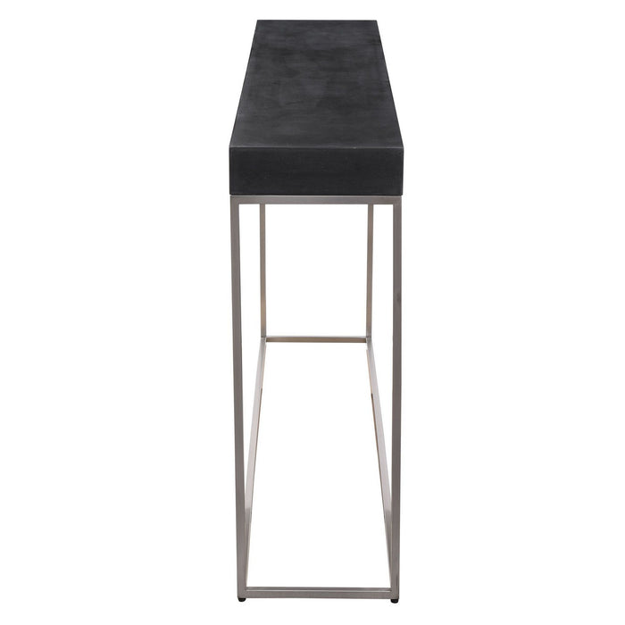 Uttermost 24974 Console Table, Brushed Nickel Stainless Steel