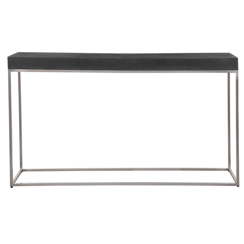 Uttermost 24974 Console Table, Brushed Nickel Stainless Steel