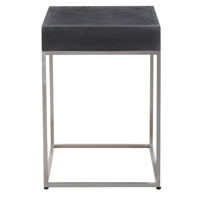 Uttermost 24975 Accent Table, Brushed Nickel Stainless Steel