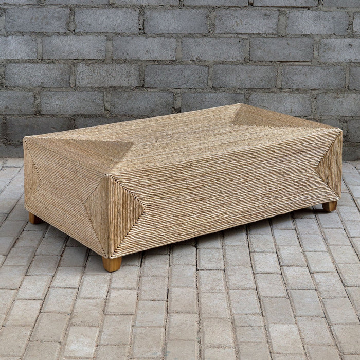 Uttermost 25465 Coffee Table, Light Walnut Stain