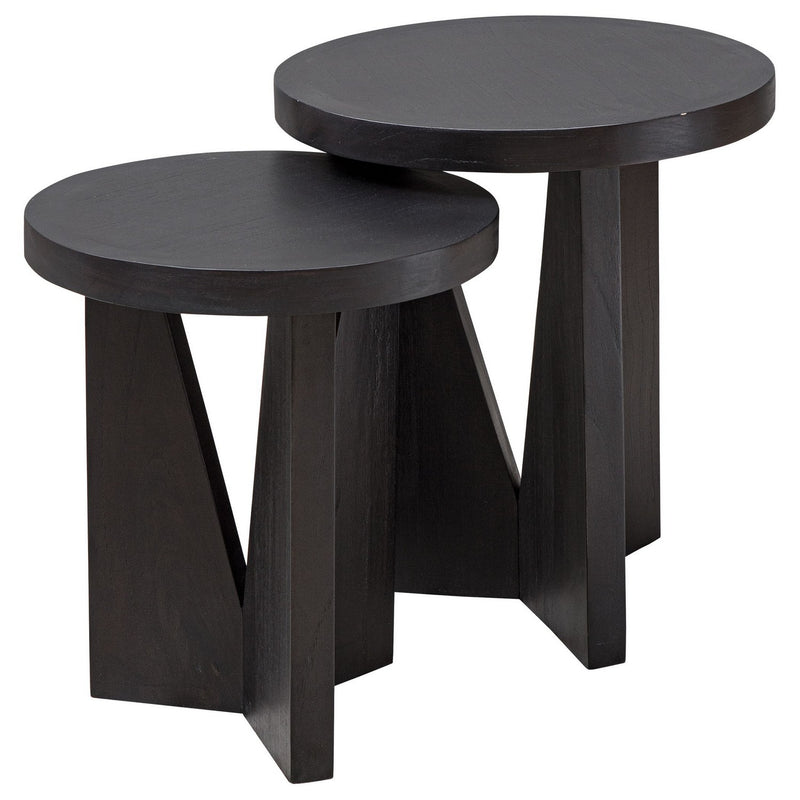 Uttermost 25467 Nesting Tables, S/2, Dark Espresso