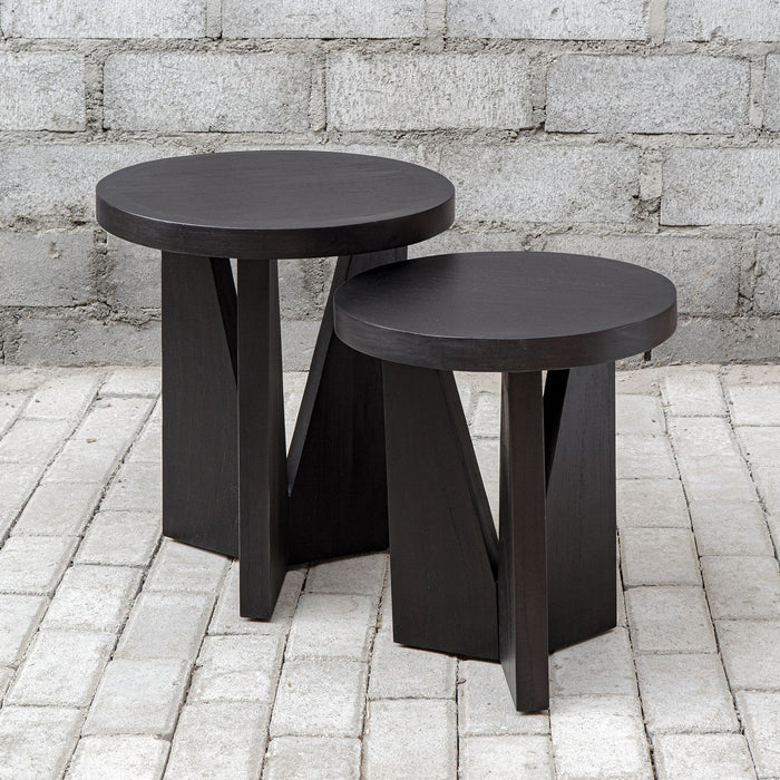 Uttermost 25467 Nesting Tables, S/2, Dark Espresso