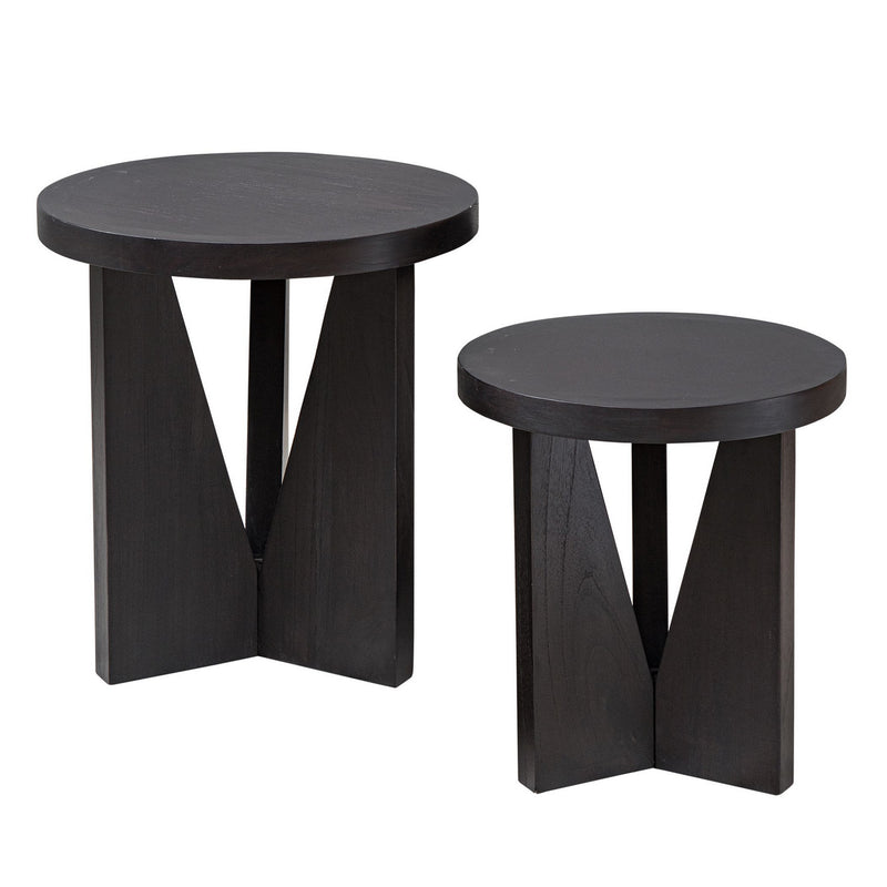 Uttermost 25467 Nesting Tables, S/2, Dark Espresso
