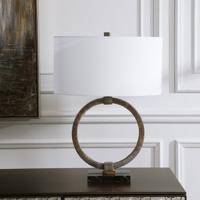 Uttermost 28371-1 One Light Table Lamp, Dark Bronze