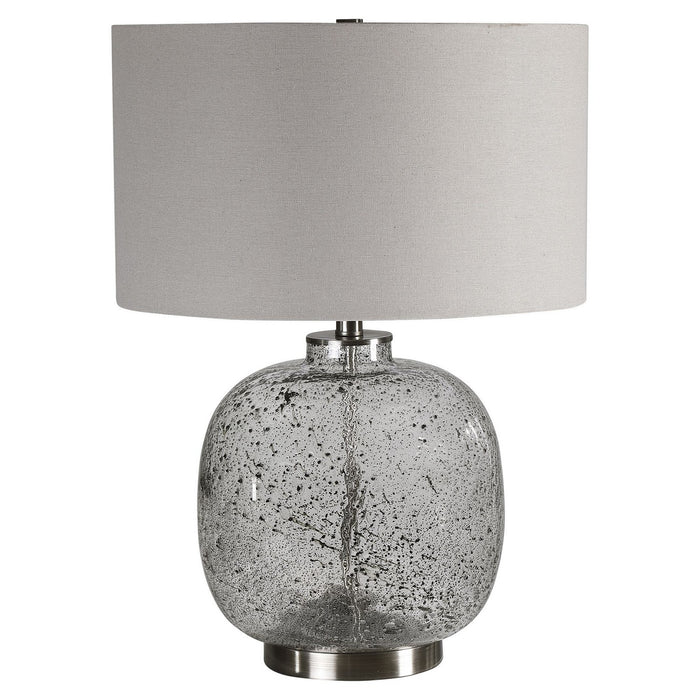 Uttermost 28389-1 One Light Table Lamp, Brushed Nickel