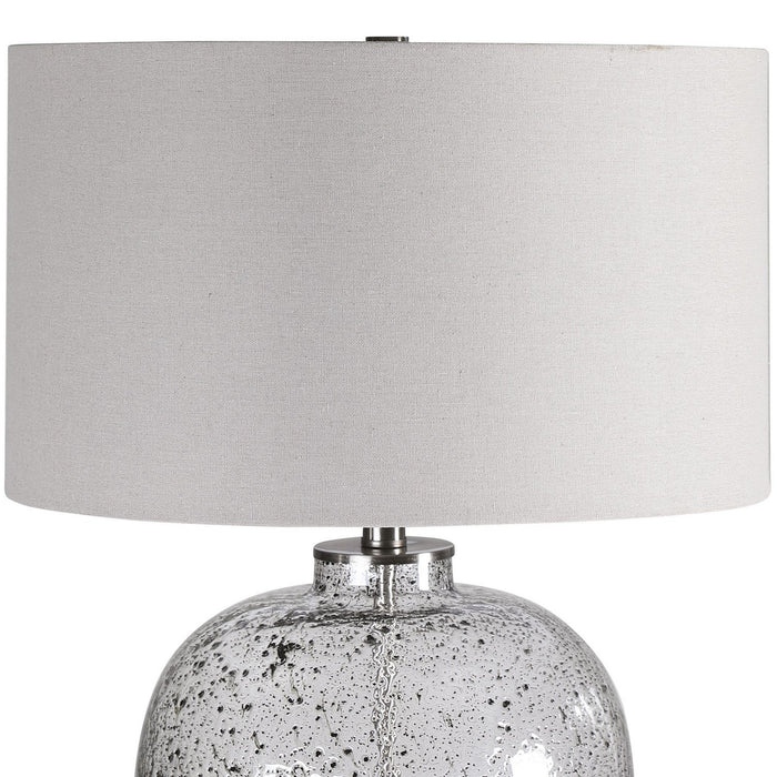 Uttermost 28389-1 One Light Table Lamp, Brushed Nickel