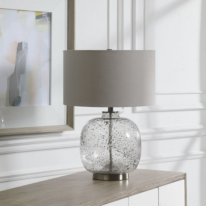 Uttermost 28389-1 One Light Table Lamp, Brushed Nickel