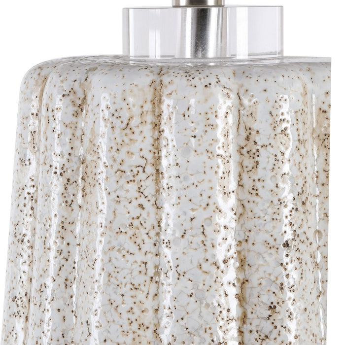 Uttermost 28391-1 One Light Table Lamp, Brushed Nickel