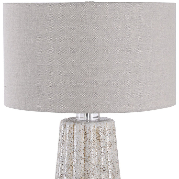 Uttermost 28391-1 One Light Table Lamp, Brushed Nickel