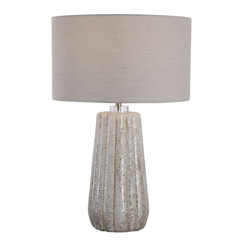 Uttermost 28391-1 One Light Table Lamp, Brushed Nickel