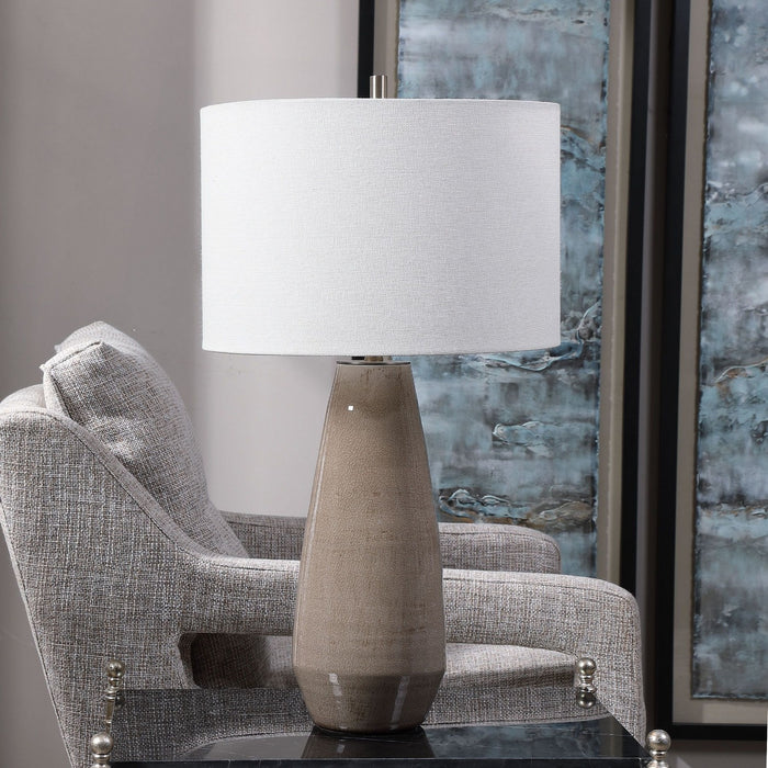 Uttermost 28394-1 One Light Table Lamp, Antique Brushed Brass