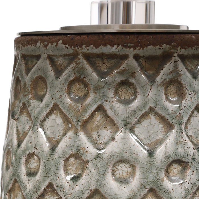 Uttermost 28395-1 One Light Table Lamp, Brushed Nickel