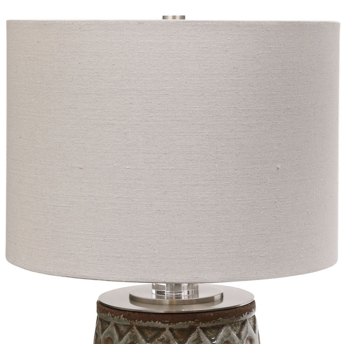 Uttermost 28395-1 One Light Table Lamp, Brushed Nickel