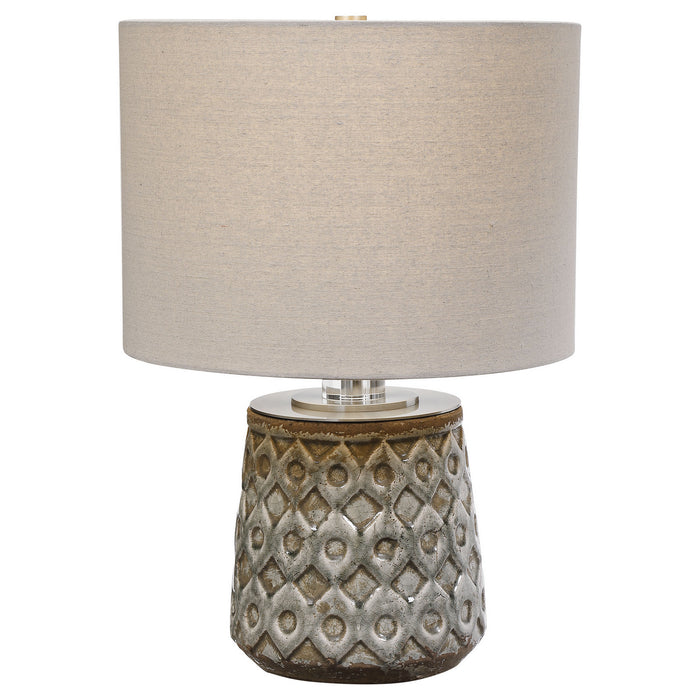 Uttermost 28395-1 One Light Table Lamp, Brushed Nickel