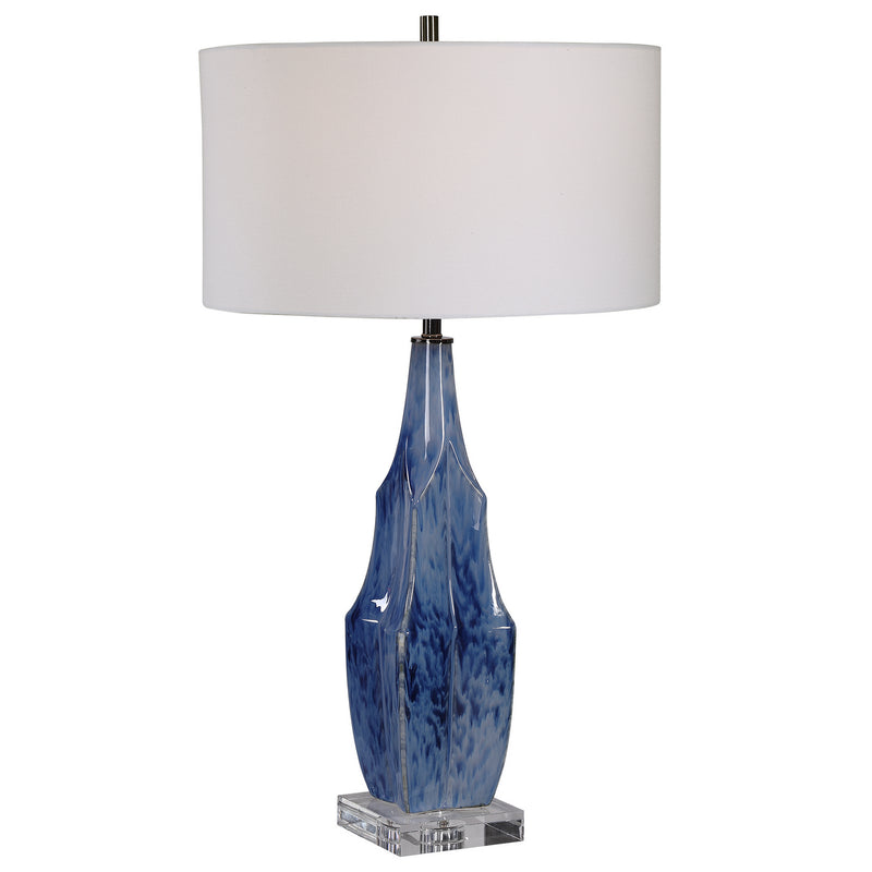 Uttermost 28425-1 One Light Table Lamp, Polished Nickel