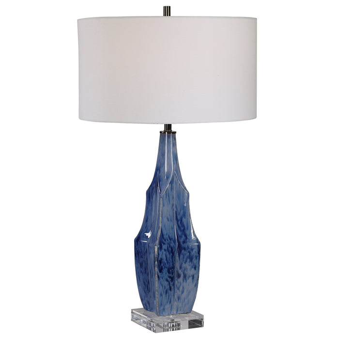 Uttermost 28425-1 One Light Table Lamp, Polished Nickel