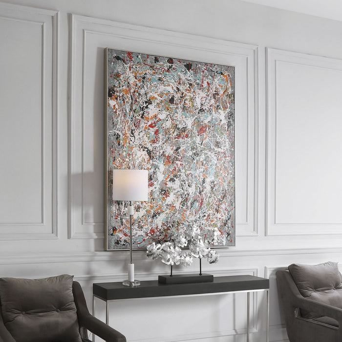 Uttermost 34379 Wall Art, Silver Leaf