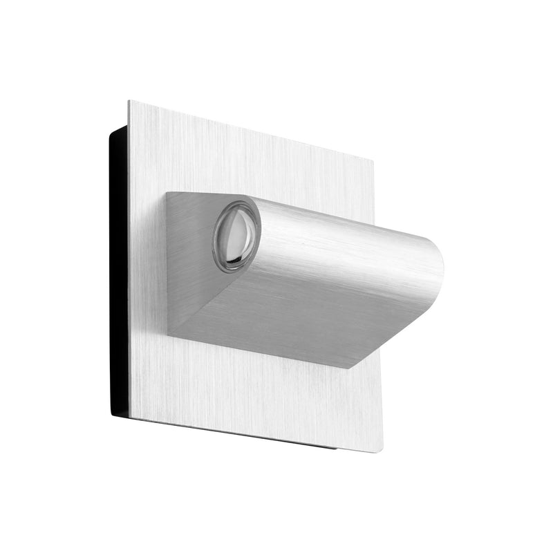 Quorum 3-748-16 LED Outdoor Lantern, Brushed Aluminum