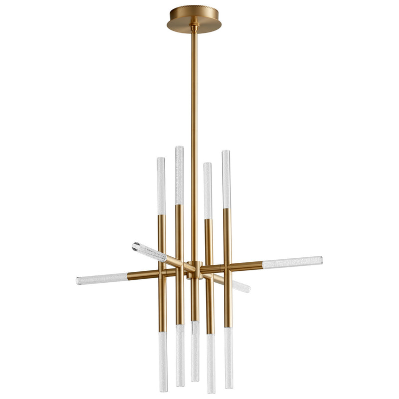 Quorum 3-697-40 LED Ceiling Mount, Aged Brass