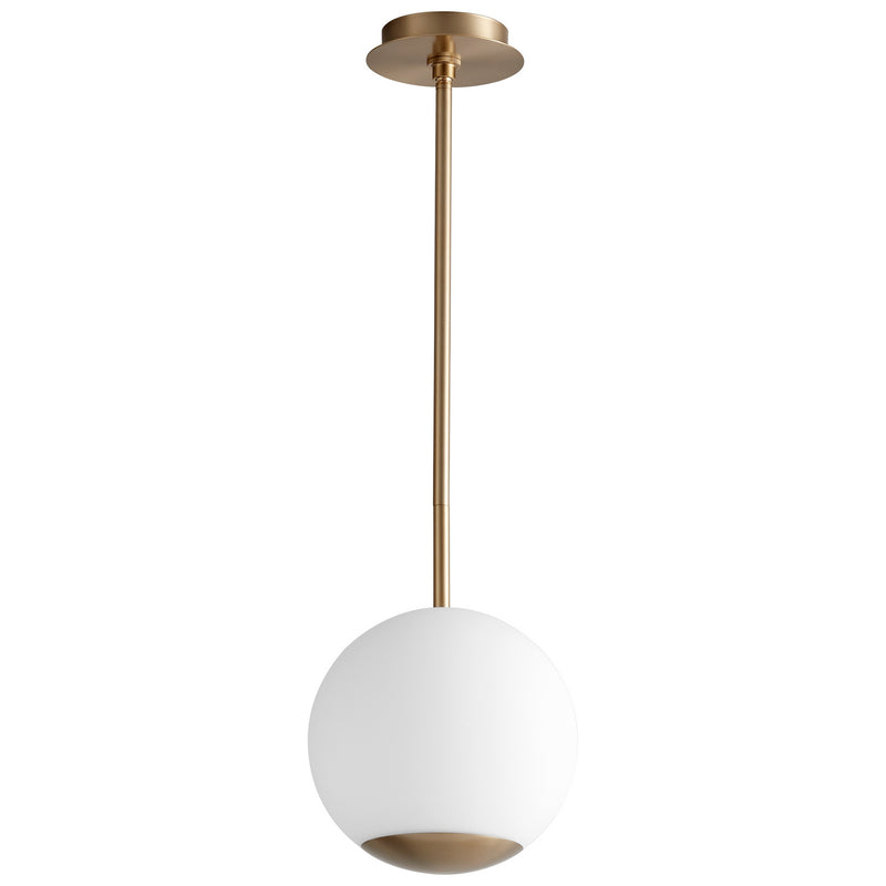 Quorum 3-690-40 LED Pendant, Aged Brass