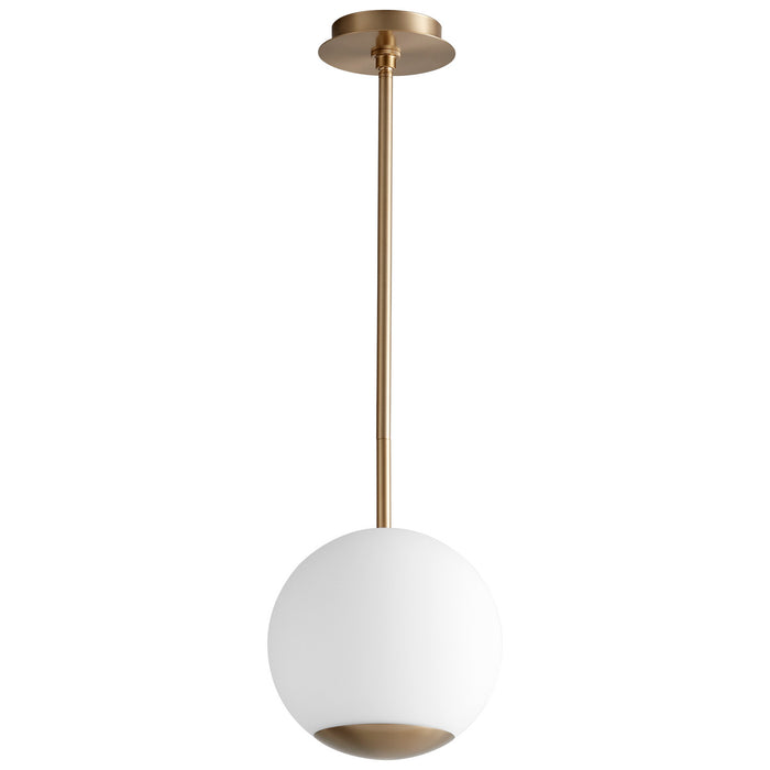 Oxygen 3-690-40 LED Pendant, Aged Brass