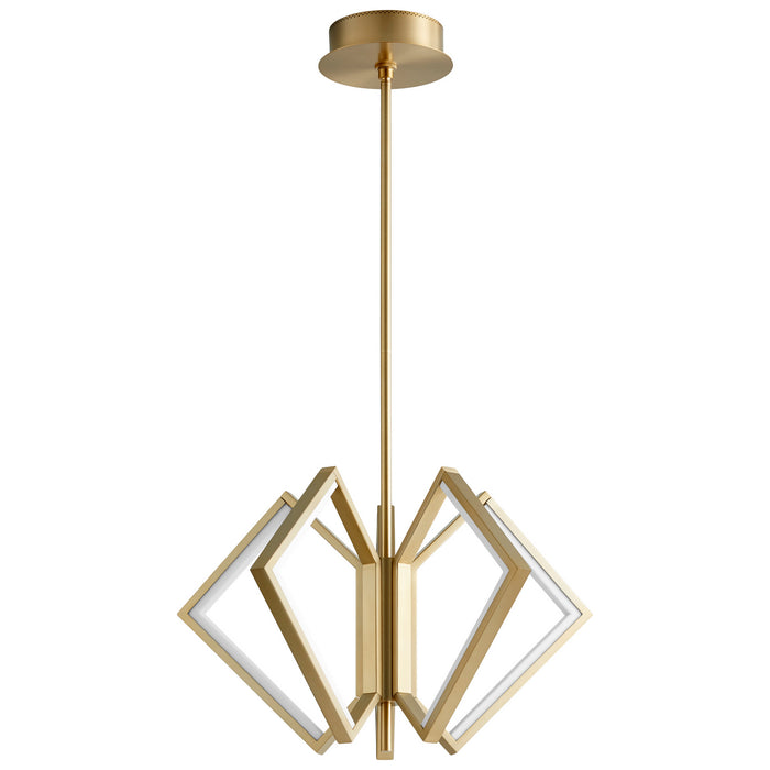 Oxygen 3-6142-40 LED Ceiling Mount, Aged Brass