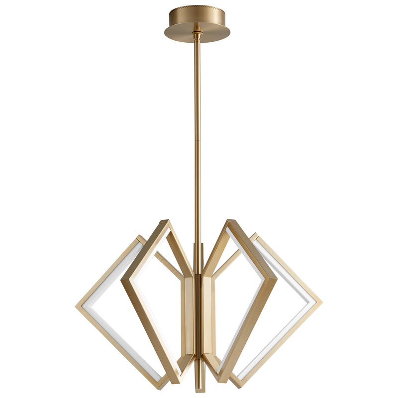 Quorum 3-6143-40 LED Ceiling Mount, Aged Brass