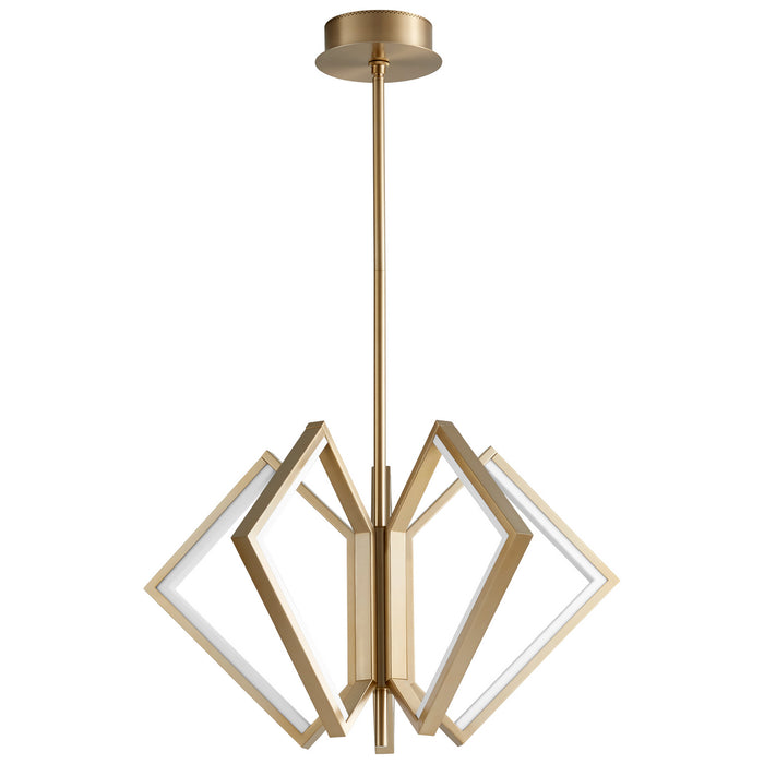 Oxygen 3-6143-40 LED Ceiling Mount, Aged Brass