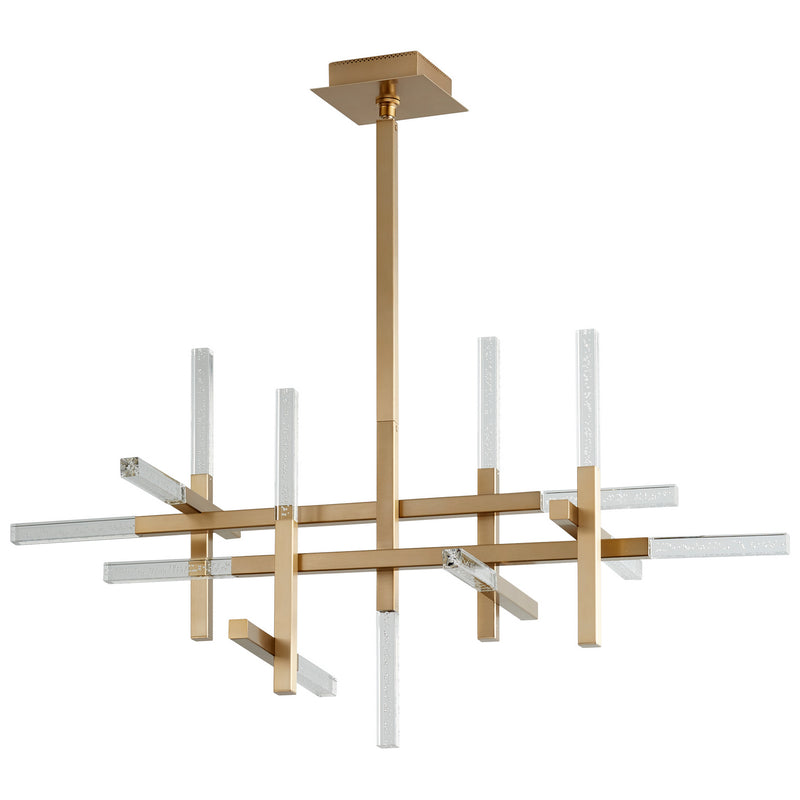 Quorum 3-637-40 LED Ceiling Mount, Aged Brass