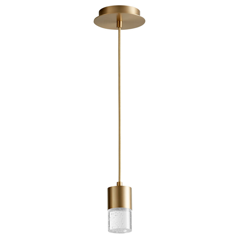 Quorum 3-68-40 LED Pendant, Aged Brass