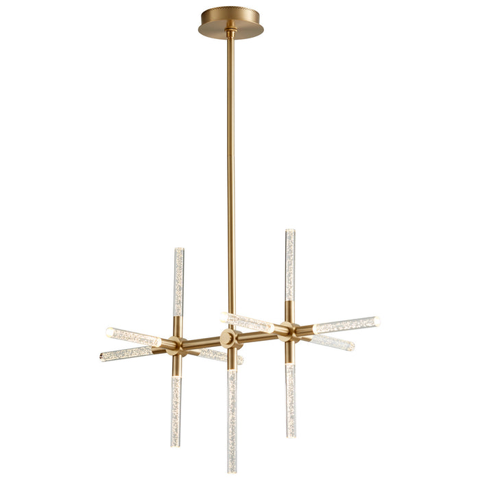 Oxygen 3-603-40 LED Chandelier, Aged Brass