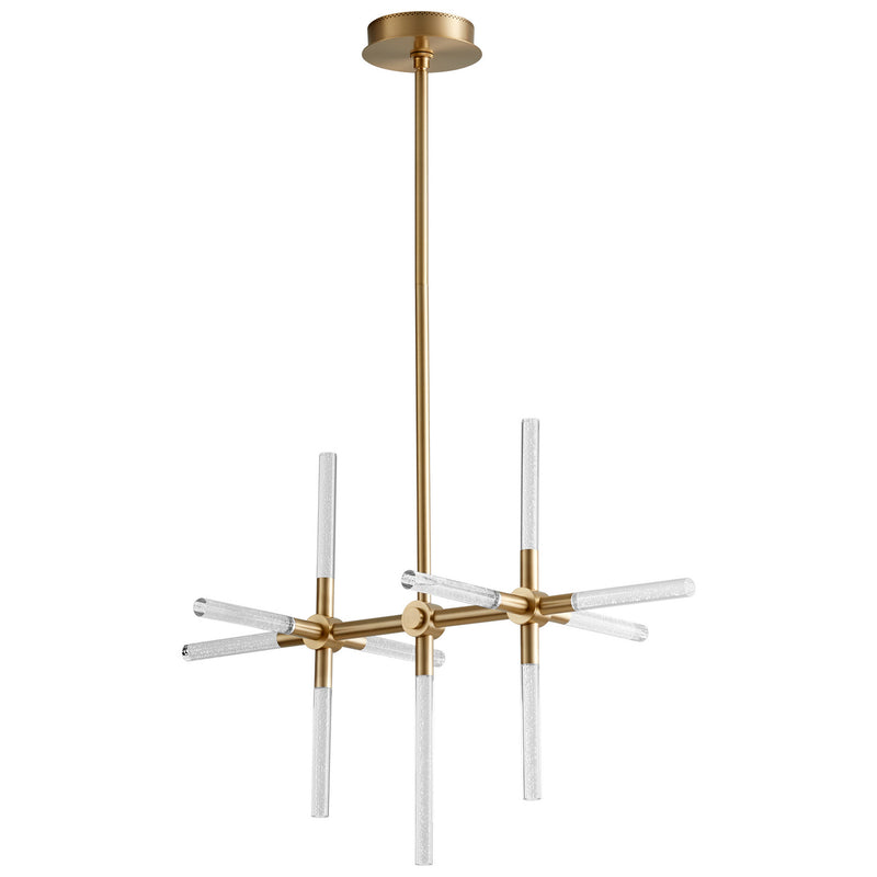 Quorum 3-603-40 LED Chandelier, Aged Brass
