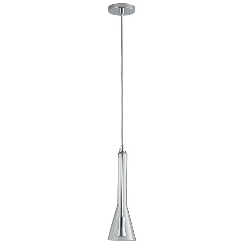 Quorum 3-652-14 LED Pendant, Polished Chrome|Clear Clear