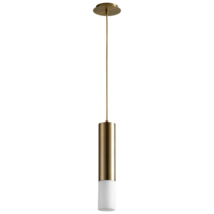 Oxygen 3-654-140 LED Pendant, Aged Brass