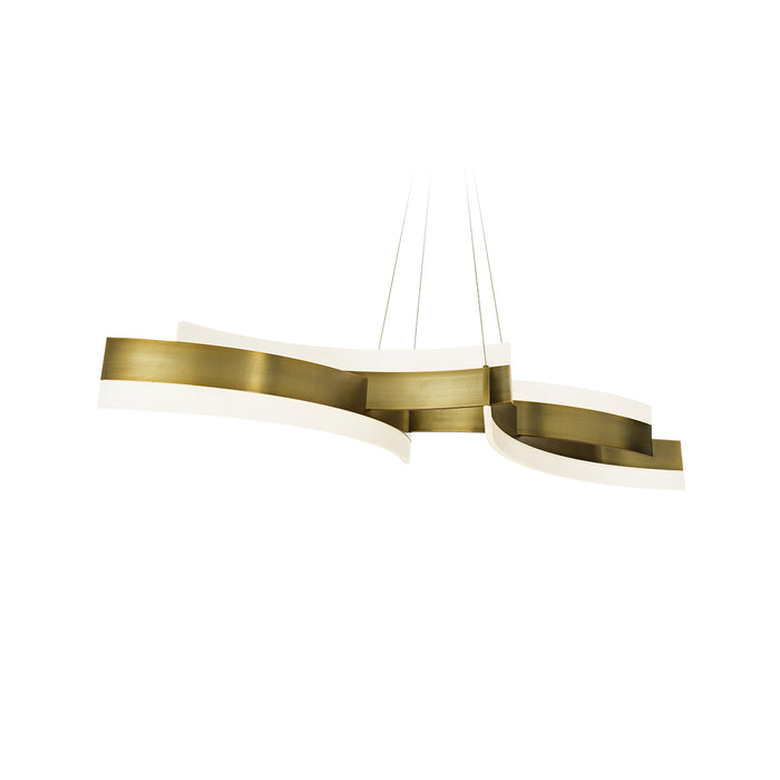 Modern Forms PD-31058-AB LED Linear Pendant, Aged Brass