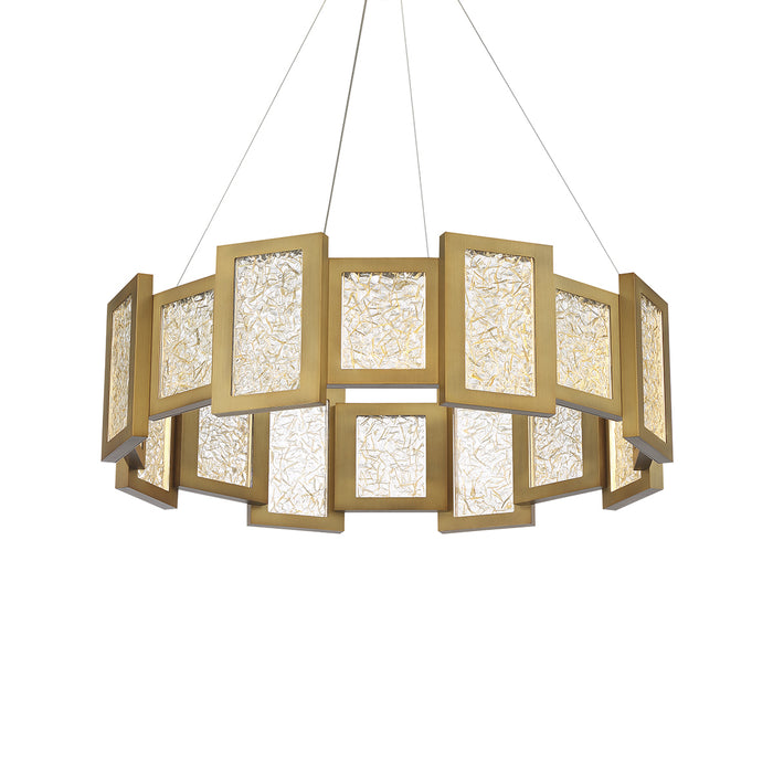 Modern Forms PD-66028-AB LED Chandelier, Aged Brass