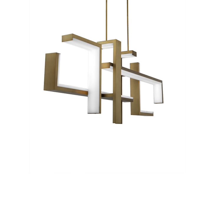 Modern Forms PD-80056-AB LED Linear Pendant, Aged Brass