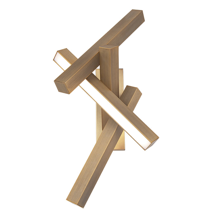 Modern Forms WS-64832-AB LED Wall Sconce, Aged Brass