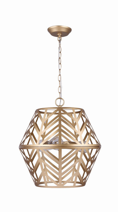 Canarm ICH635B03PGD17 Three Light Chandelier, Painted Gold