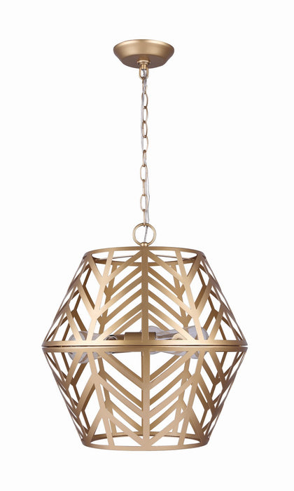 Canarm ICH635B03PGD17 Three Light Chandelier, Painted Gold