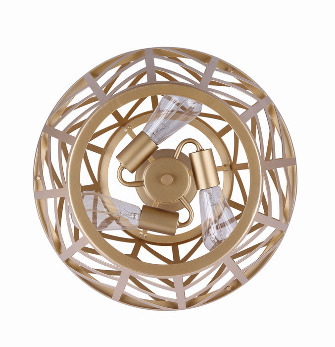 Canarm ICH635B03PGD17 Three Light Chandelier, Painted Gold